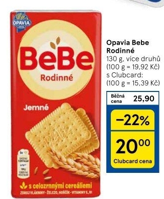 Sušenky Rodinné BeBe Opavia