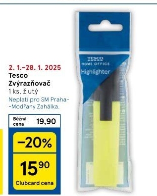 Zvýrazňovače Tesco