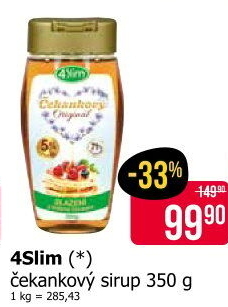 Čekankový sirup 4Slim