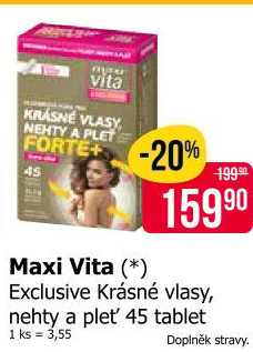 Doplněk stravy Krásné vlasy, nehty a pleť Forte + Exclusive MaxiVita