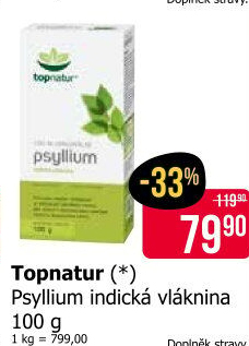 Doplněk stravy na podporu funkce střev Psyllium Topnatur
