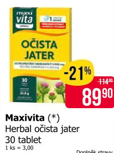 Doplněk stravy očista jater Herbal MaxiVita
