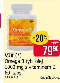 Doplněk stravy Omega 3 + E VIX