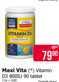 Doplněk stravy Vitamín D3 MaxiVita
