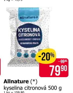 Kyselina citronová Allnature