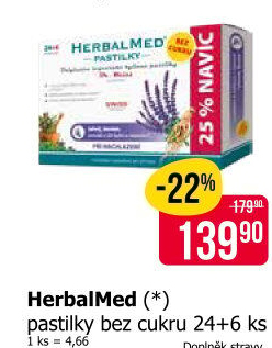 Pastilky při nachlazení HerbalMed Dr. Weiss