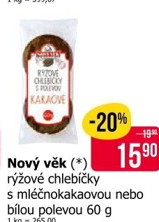 Rýžové chlebíčky polomáčené Nový věk