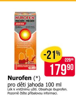 Sirup proti horečce a bolesti pro děti Nurofen