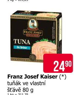 Tuňák steak ve vlastní šťávě Exclusive Franz Josef Kaiser