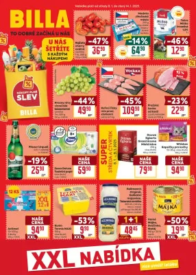 akční leták BILLA 8.1.2025-14.1.2025