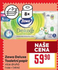 Toaletní papír 3vrstvý Deluxe Zewa