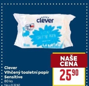 Toaletní papír vlhčený Clever