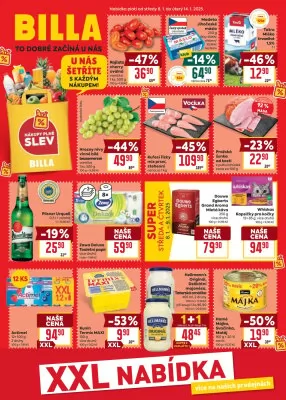 akční leták BILLA 8.1.2025-14.1.2025