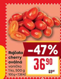 Rajčata cherry oválná