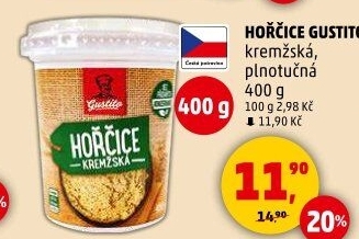 Hořčice plnotučná Gustito