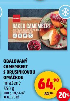 Obalovaný sýr Camembert mražený Penny