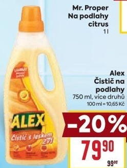 Čistič na podlahy Alex