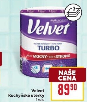 Kuchyňské utěrky 3vrstvé Turbo Velvet