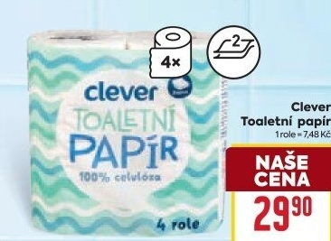 Toaletní papír 2vrstvý Clever