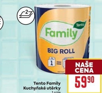Utěrky kuchyňské 2vrstvé Family Big roll Tento