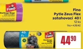 Zatahovací pytle na odpadky Zeus Flex 40 l Fino