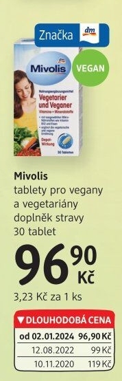 Doplněk stravy pro vegany a vegetariány Mivolis