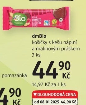 Košíčky plněné vegan dm Bio