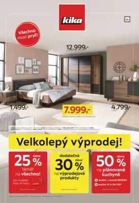 akční leták Kika nábytek 6.1.2025-31.1.2025