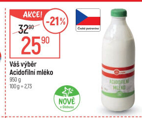 Acidofilní mléko Váš Výběr