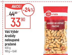 Arašídy neloupané Váš Výběr