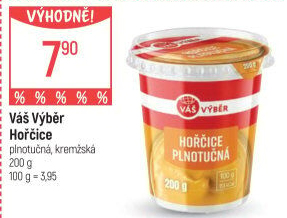 Hořčice plnotučná Váš Výběr