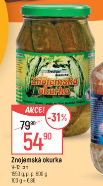 Okurky Znojemská okurka