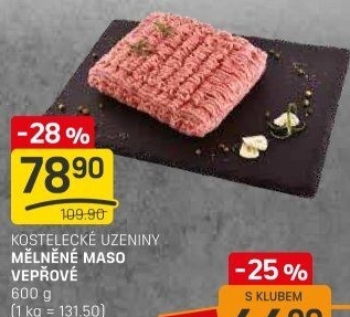 Maso mleté vepřové Kostelecké uzeniny