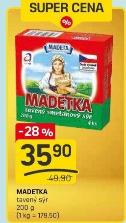 Sýr tavený smetanový Madetka