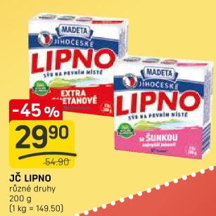 Tavený sýr Jihočeské Lipno Madeta