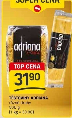Těstoviny semolinové Adriana