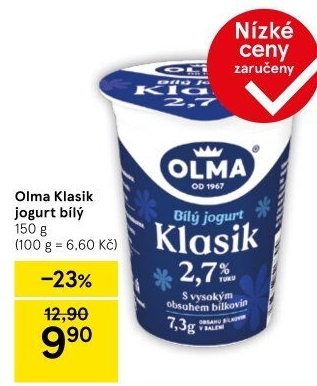 Bílý jogurt Klasik Olma