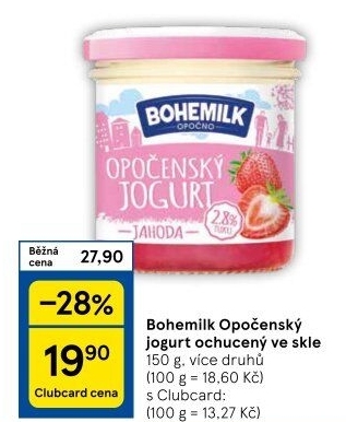 Jogurt ochucený Opočenský Bohemilk