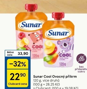 Kapsička do ručičky Ovocné pyré Cool Sunar