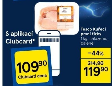 Kuřecí prsní řízky Tesco