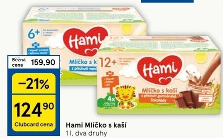 Mlíčko s kaší Hami