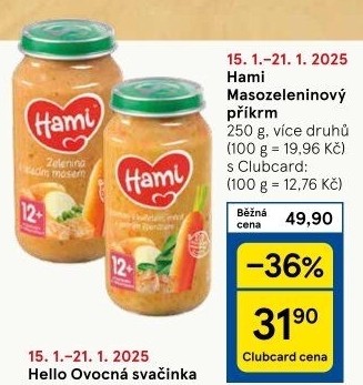 Příkrm masozeleninový Hami