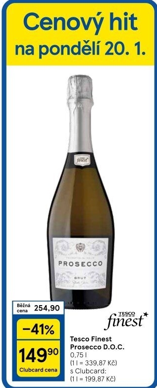 Prosecco brut DOC Tesco finest