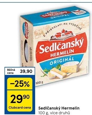 Sýr Hermelín Sedlčanský