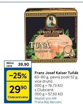 Tuňák steak Exclusive Franz Josef Kaiser