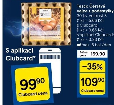 Vejce z podestýlky S Tesco