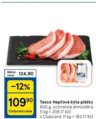 Vepřová kýta bez kosti Tesco