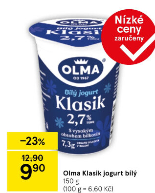 Bílý jogurt Klasik Olma