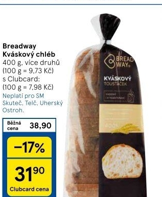 Chléb kváskový Tousťáček Breadway