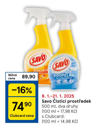 Čističe ve spreji Savo